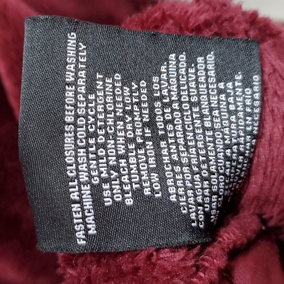 32 Degrees Full Zip Plush Teddy Bear Jacket Marlot Color Size S - Picture 13 of 13